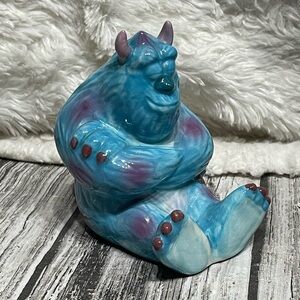 4.5” Disney Pixar Monsters Inc Sulley Pepper Shakers Ceramic Figure Good Conditi